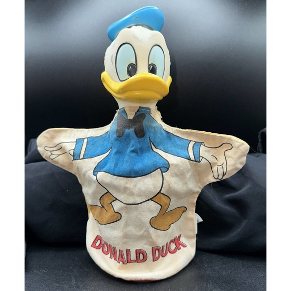 1950's Vintage Donald Duck Hand Puppet Walt Disney Production Japan Excellent 5M - Picture 2 of 14